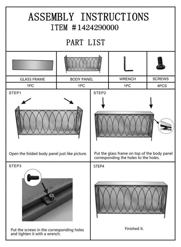 Consola din metal si sticla Arc Marmura / Auriu, l160xA40xH79 cm (8)