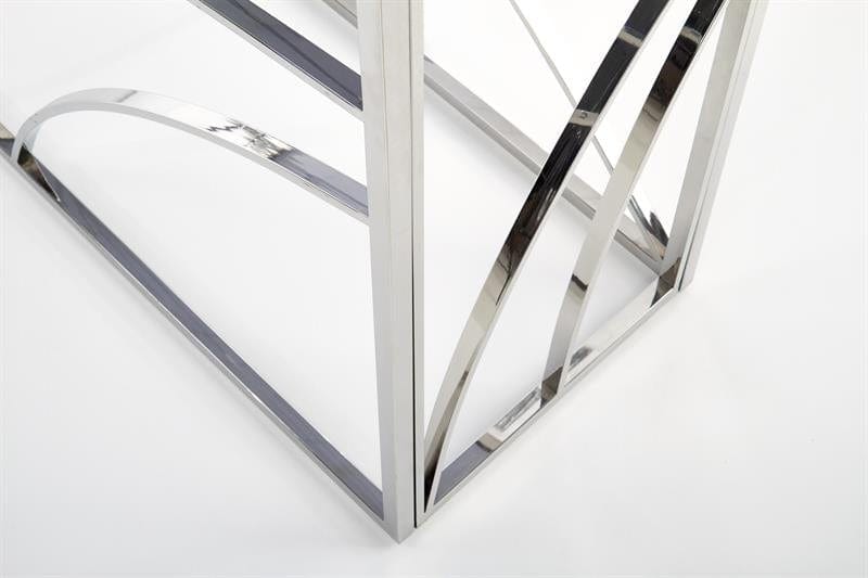 Consola din metal si sticla, Knox-5 Fumuriu / Argintiu, l120xA40xH78 cm (5)