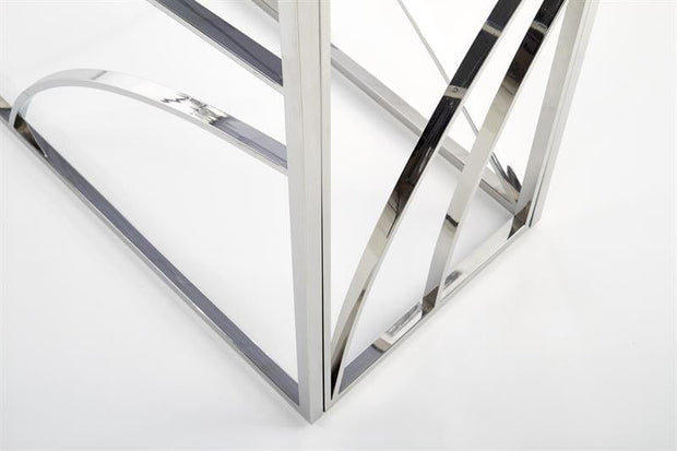 Consola din metal si sticla, Knox-5 Fumuriu / Argintiu, l120xA40xH78 cm (5)