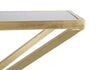 Consola din metal si sticla Piramid Auriu / Negru, l130xA40xH75 cm (5)