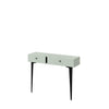 Consola din pal cu 2 sertare, Colours CS 07 Sage Mat / Negru, l105xA30xH80 cm (1)