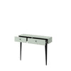 Consola din pal cu 2 sertare, Colours CS 07 Sage Mat / Negru, l105xA30xH80 cm (4)