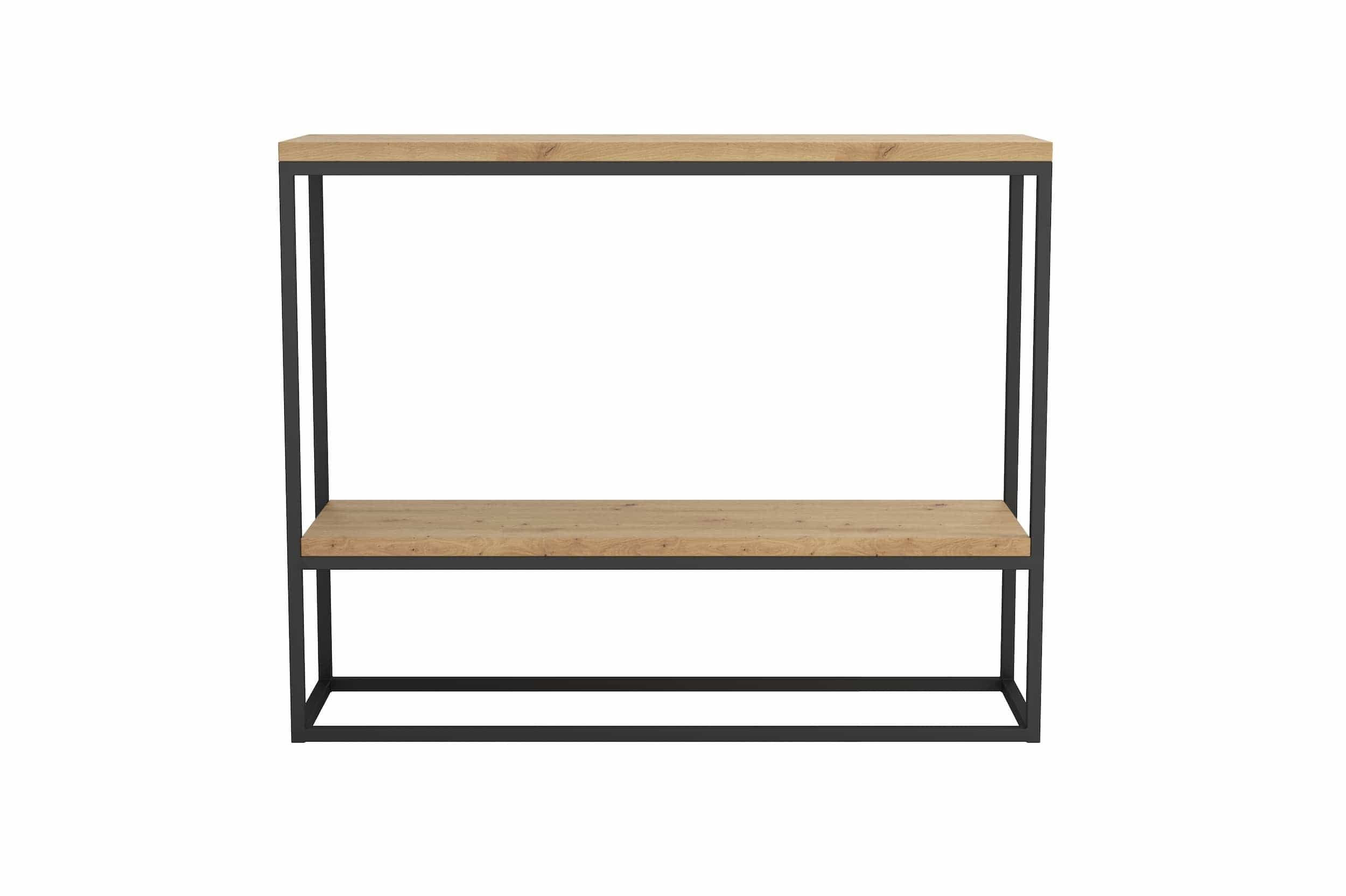 Consola din pal si metal, Dulorian Negru, l100xA30xH80 cm (9)