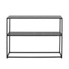 Consola din piatra, ceramica si metal, June Negru, l110xA35xH80 cm
