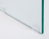 Consola din sticla si MDF, cu 2 sertare, Line Transparent / Negru / Natural, l110xA40xH75 cm (6)