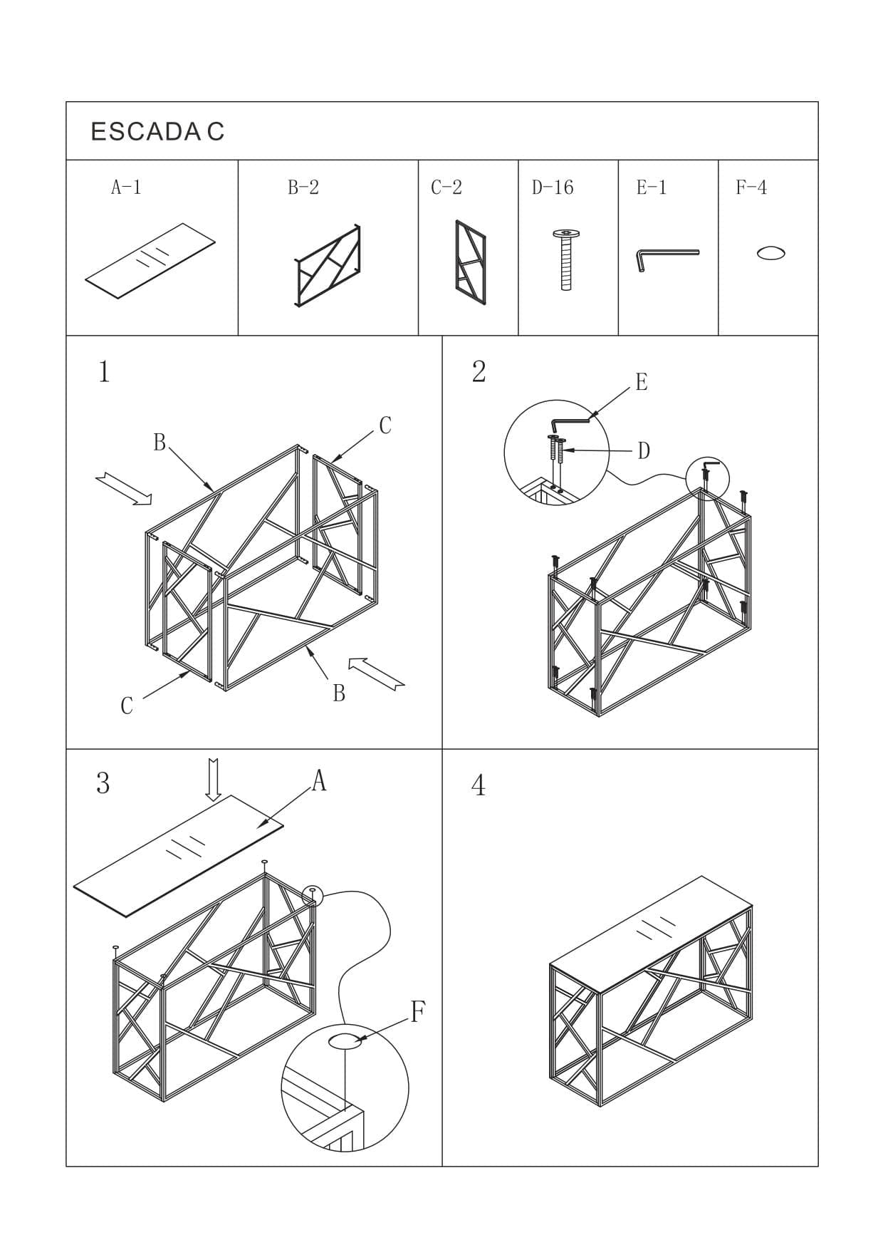 Consola din sticla si metal, Estacio C Fumuriu / Auriu, l120xA40xH78 cm (3)