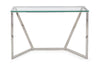 Consola din sticla si metal, Saphira II Transparent / Argintiu , l120xA40xH80 cm (2)