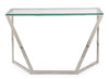 Consola din sticla si metal, Saphira II Transparent / Argintiu , l120xA40xH80 cm (3)