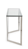 Consola din sticla si metal, Saphira II Transparent / Argintiu , l120xA40xH80 cm (4)