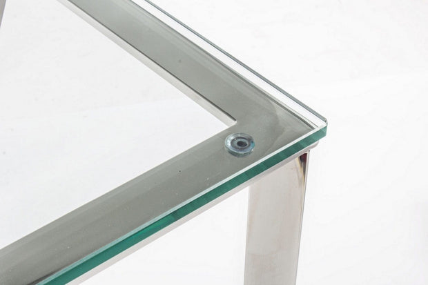 Consola din sticla si metal, Saphira II Transparent / Argintiu , l120xA40xH80 cm (5)