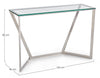 Consola din sticla si metal, Saphira II Transparent / Argintiu , l120xA40xH80 cm (6)