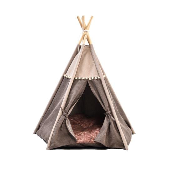 Tianyuan Pet Cort de joaca pentru animale de companie, din poliester si lemn, Cozy Multicolor, L68xl65xH80 cm