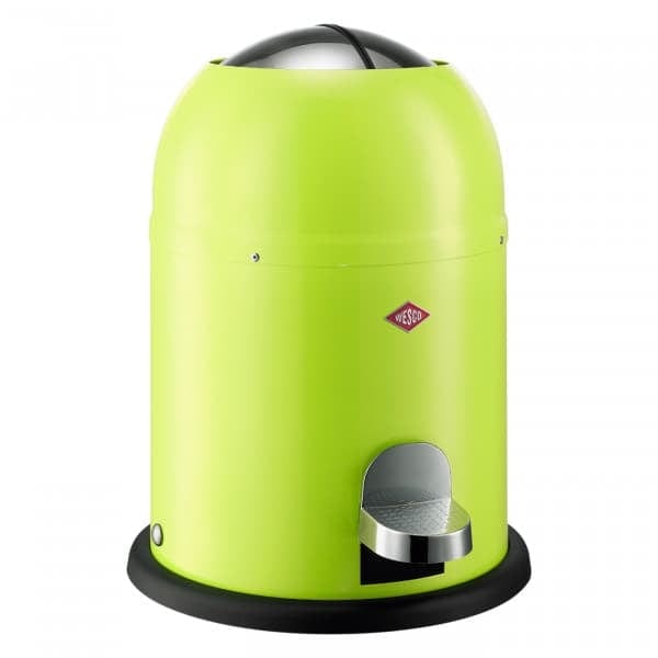 BFSummer Cos de gunoi cu pedala, din metal, Single Master Lime 9L, Ø30xH40 cm