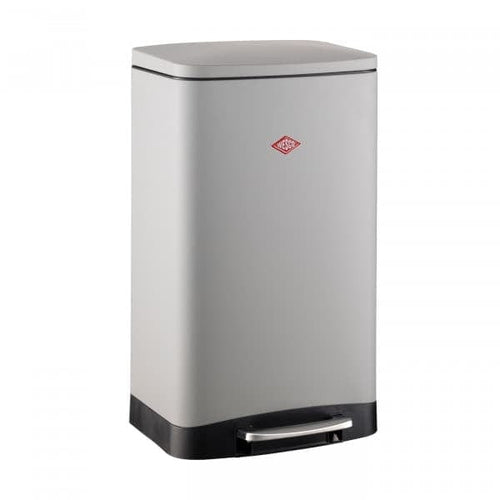 BFSummer Cos de gunoi cu pedala, din metal, Towerkick Gri Mat 40L, l37,9xA35,2xH65,8 cm