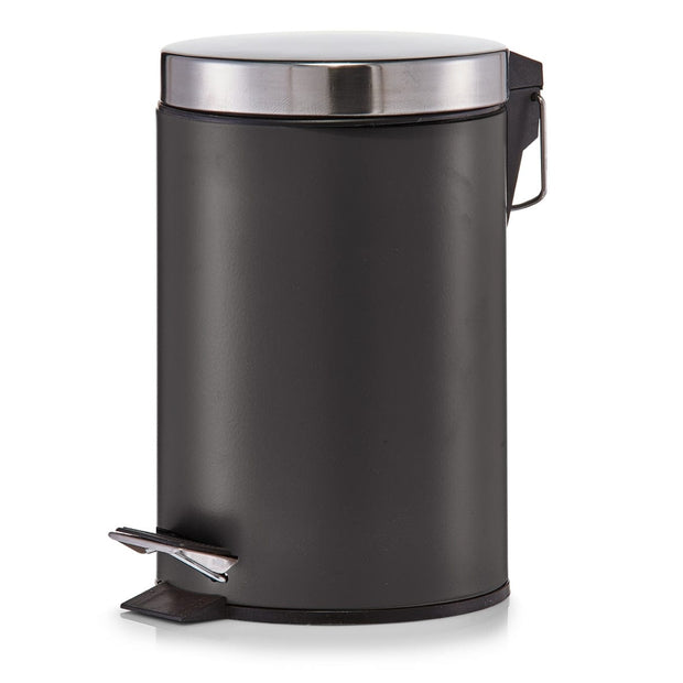 Cos de gunoi cu pedala pentru baie, Metal, Matte, 3L (2) & ZLLRGMB-COS-GUNOI-MATTE-1821