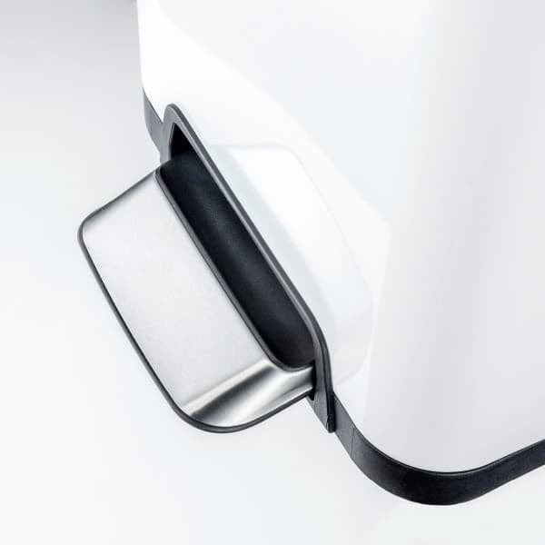 BFSummer Cos de gunoi cu pedala si 2 compartimente, din metal, Big Double Master Rosu, 2x20L, l27,5xA53,2xH66,1 cm