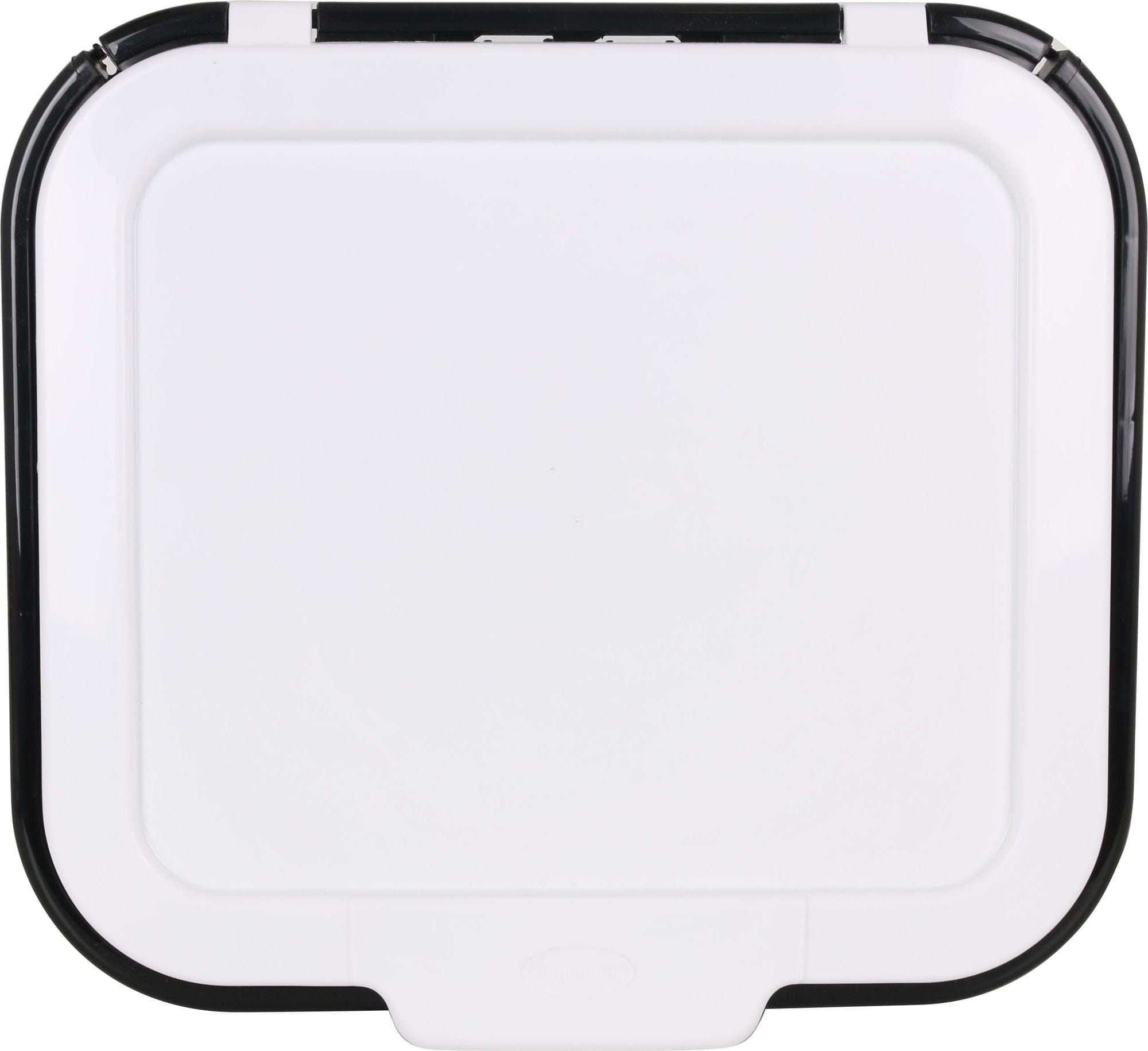 Inde Soler Hispania Cos de gunoi din plastic, Coverline Negru / Alb, 44L, l38,5xA34,5xH54,5 cm