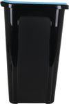 Inde Soler Hispania Cos de gunoi din plastic, Coverline Negru / Albastru, 44L, l38,5xA34,5xH54,5 cm