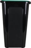 Inde Soler Hispania Cos de gunoi din plastic, Coverline Negru / Verde, 44L, l38,5xA34,5xH54,5 cm