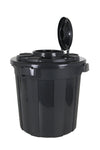 Inde Soler Hispania Cos de gunoi din plastic, Hop Negru, 50L, Ø49,5xH50 cm