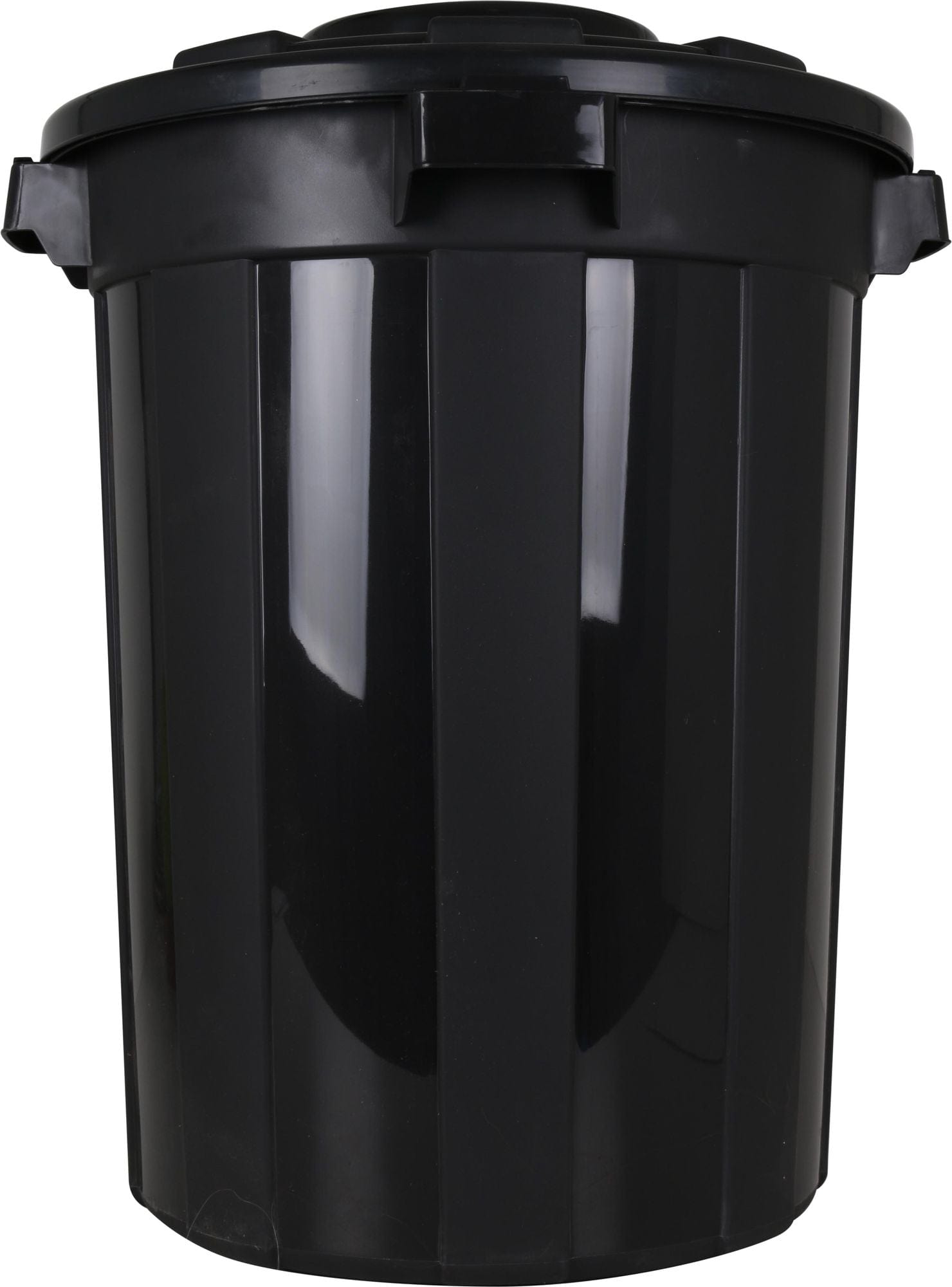 Inde Soler Hispania Cos de gunoi din plastic, Hop Negru, 70L, Ø50xH62 cm