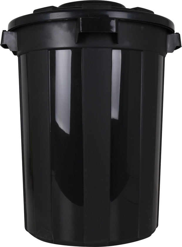 Inde Soler Hispania Cos de gunoi din plastic, Hop Negru, 70L, Ø50xH62 cm