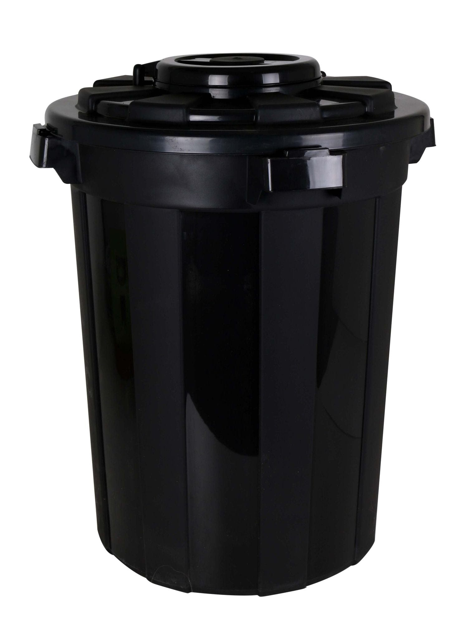 Inde Soler Hispania Cos de gunoi din plastic, Hop Negru, 70L, Ø50xH62 cm