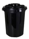 Inde Soler Hispania Cos de gunoi din plastic, Hop Negru, 70L, Ø50xH62 cm
