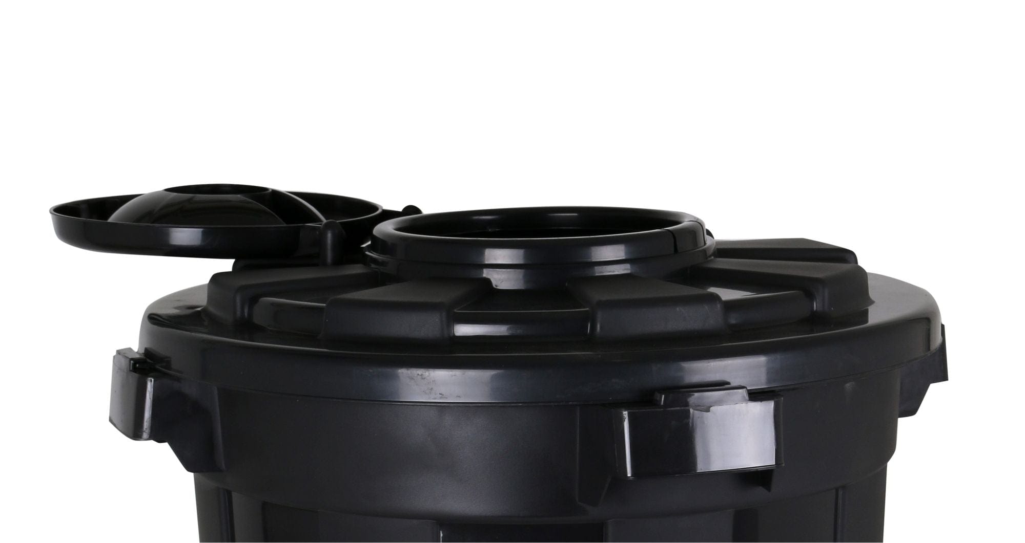 Inde Soler Hispania Cos de gunoi din plastic, Hop Negru, 70L, Ø50xH62 cm