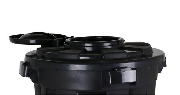Inde Soler Hispania Cos de gunoi din plastic, Hop Negru, 70L, Ø50xH62 cm