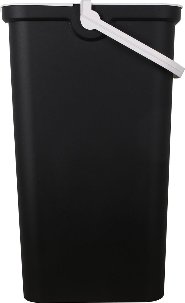 Inde Soler Hispania Cos de gunoi din plastic, Moda Alb / Negru, 38L, l37,8xA28,5xH60,6 cm