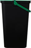Inde Soler Hispania Cos de gunoi din plastic, Moda Negru / Verde, 38L, l37,8xA28,5xH60,6 cm