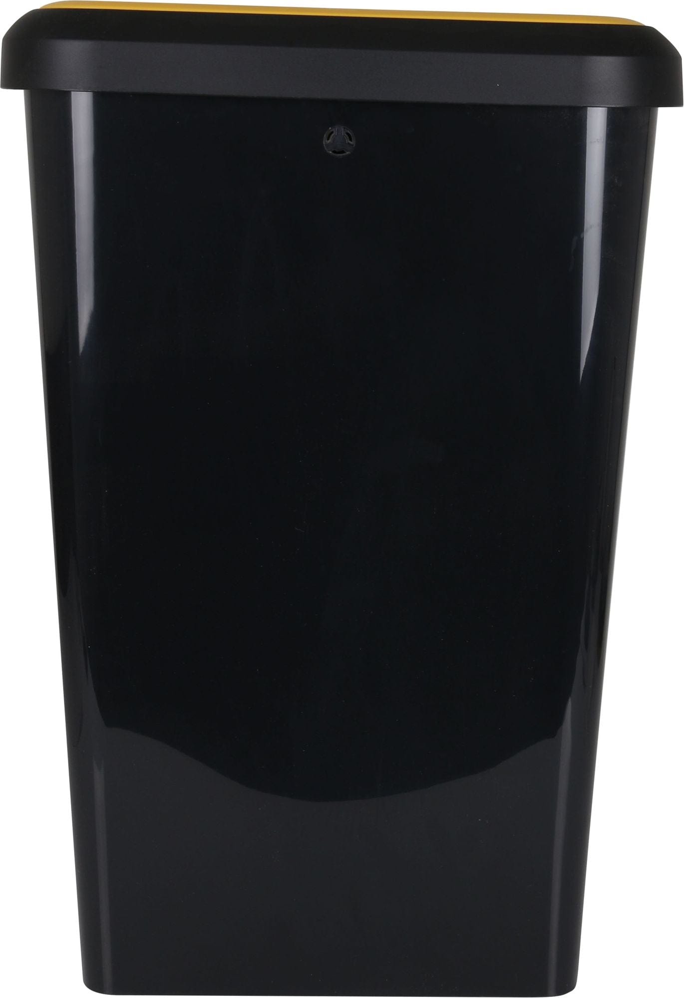 Inde Soler Hispania Cos de gunoi din plastic, Tapa Negru / Galben, 45L, l39,2xA29,2xH59,6 cm