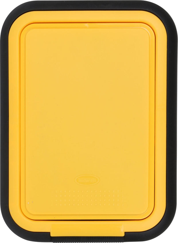 Inde Soler Hispania Cos de gunoi din plastic, Tapa Negru / Galben, 45L, l39,2xA29,2xH59,6 cm