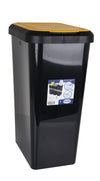 Inde Soler Hispania Cos de gunoi din plastic, Tapa Negru / Galben, 45L, l39,2xA29,2xH59,6 cm