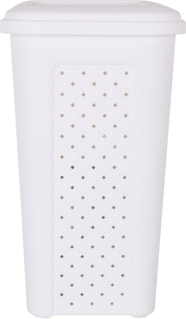 Inde Soler Hispania Cos de gunoi pentru baie, din plastic, Arianna Alb, 10L, l24xA20xH35 cm