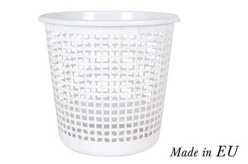 Inde Soler Hispania Cos de gunoi pentru birou, din plastic, Office Alb, Ø27xH25,5 cm