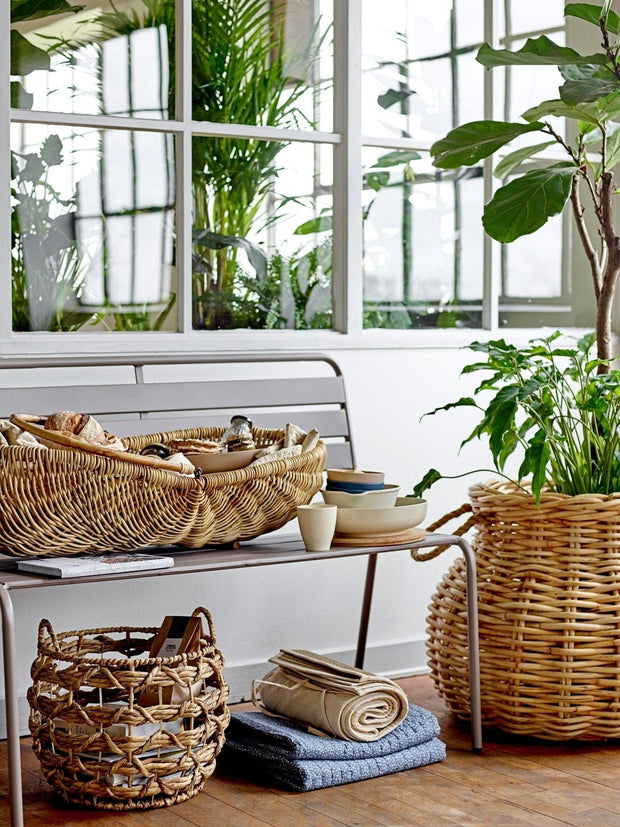 BFSummer Cos pentru depozitare din rachita, Deng Natur, l80xA36xH25 cm