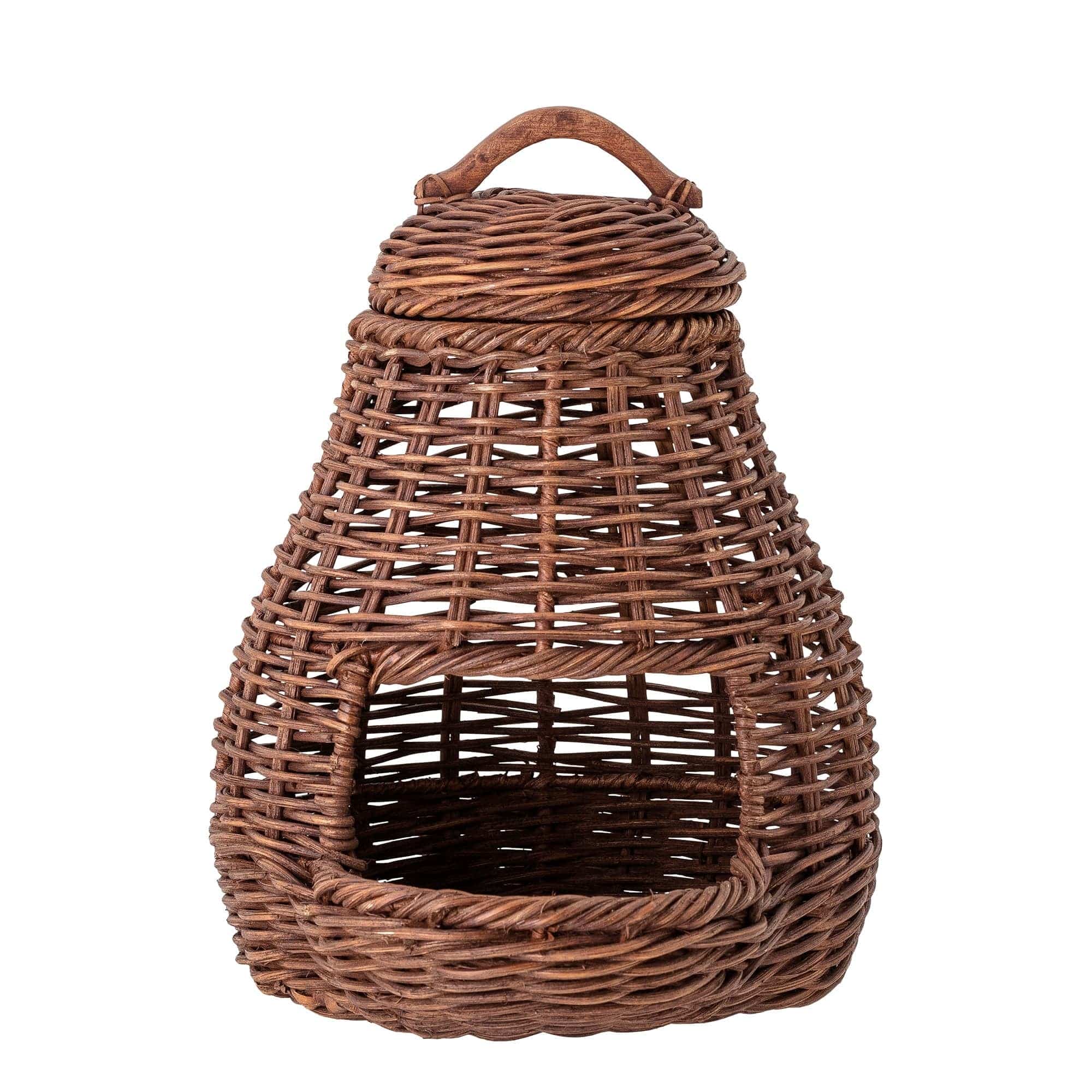 BFSummer Cos pentru depozitare din Ratan, Edina Maro, Ø28xL35,5xH38 cm