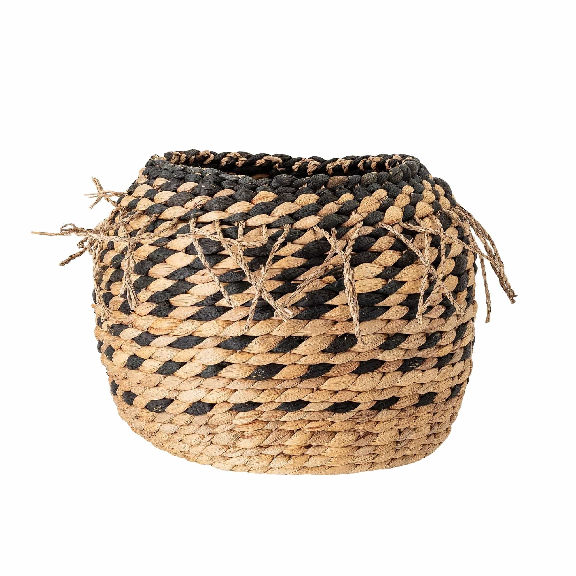 BFSummer Cos pentru depozitare din zambila de apa, Egor Natural / Negru, Ø29xH23,5 cm