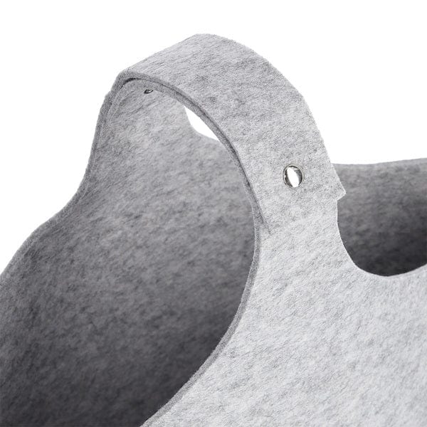 Cos pentru depozitare si organizare cu maner, din pasla, Storage Filz 1H Small Gri, L32xl18xH43 cm (2)