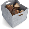 Cos pentru depozitare si organizare cu manere, din pasla, Storage Filz Square Gri, L32xl32xH32 cm (1)