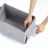 Cos pentru depozitare si organizare cu manere, din pasla, Storage Medium Gri Deschis, L29xl15xH17,5 cm (2)
