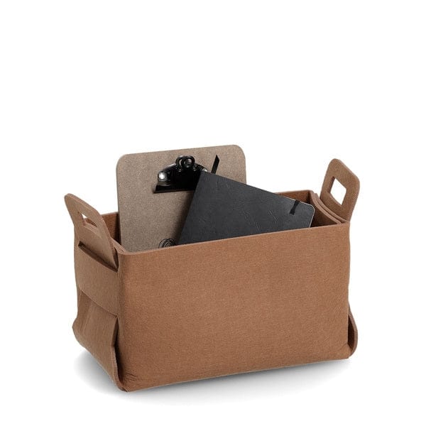 Cos pentru depozitare si organizare cu manere, din pasla, Storage Medium Maro, L29xl15xH17,5 cm (1)