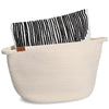 Cos pentru depozitare si organizare, din bumbac si poliester, Storage 2H Large Ivoir, L38xl27xH31 cm (1)
