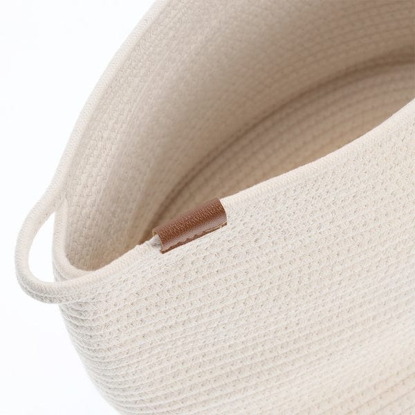 Cos pentru depozitare si organizare, din bumbac si poliester, Storage 2H Large Ivoir, L38xl27xH31 cm (2)