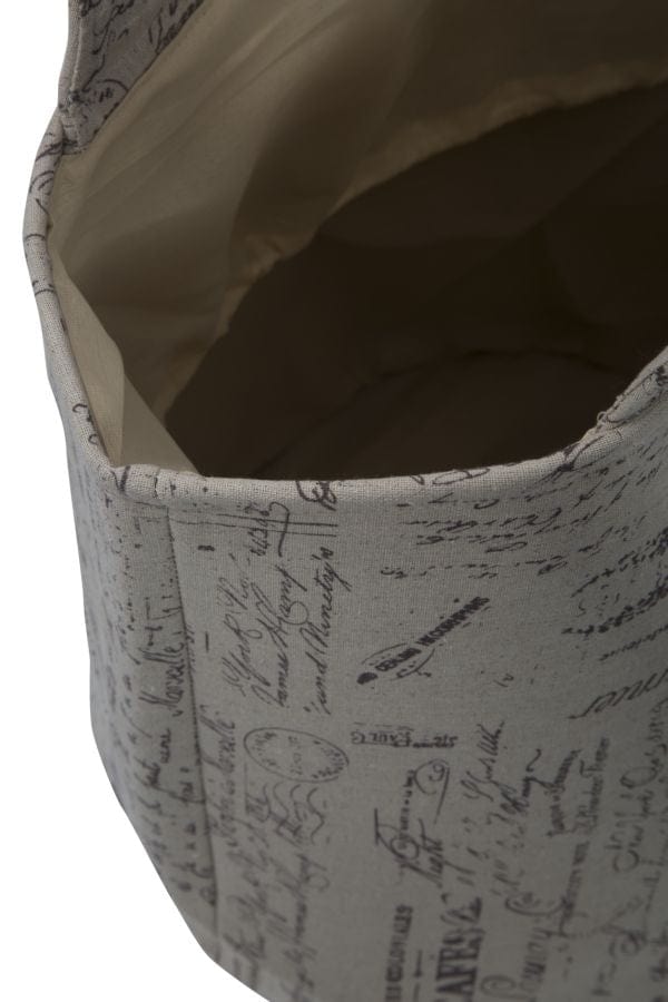 Cos pentru rufe cu manere Writings Multicolor, Ø40xH45 cm (2)