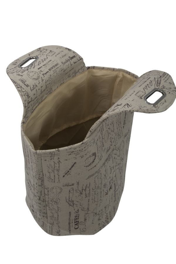 Cos pentru rufe cu manere Writings Multicolor, Ø40xH45 cm (3)