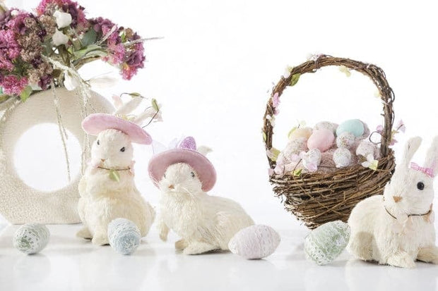 BFSummer Cosulet decorativ cu oua Pastel Natural Easter, L22xl20xH34 cm