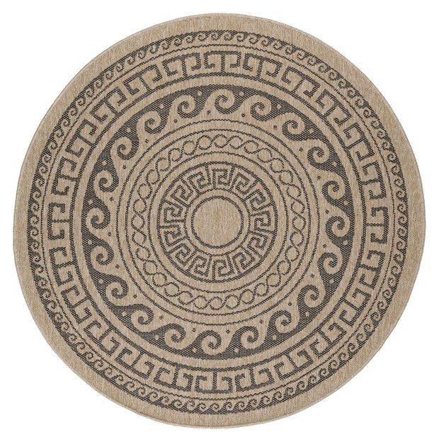 Ayyildiz Teppiche Diametru 160 cm Covor de exterior din PP, Comilla 0887 Round Negru